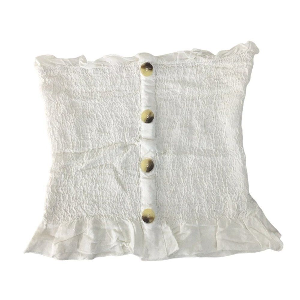 Style Envy Crop Top  S/M White   100% Rayon